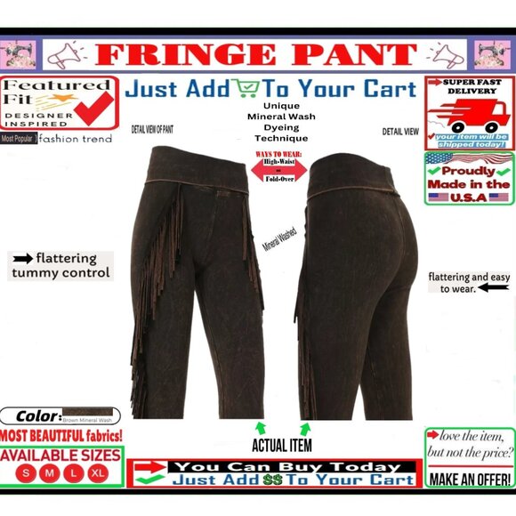 🛑 BULLY Fold Over FRINGE ➕🆒 LEGGING PANT High Waist Mineral Wash💸BUY NOW‼️🟢 - Picture 12 of 16